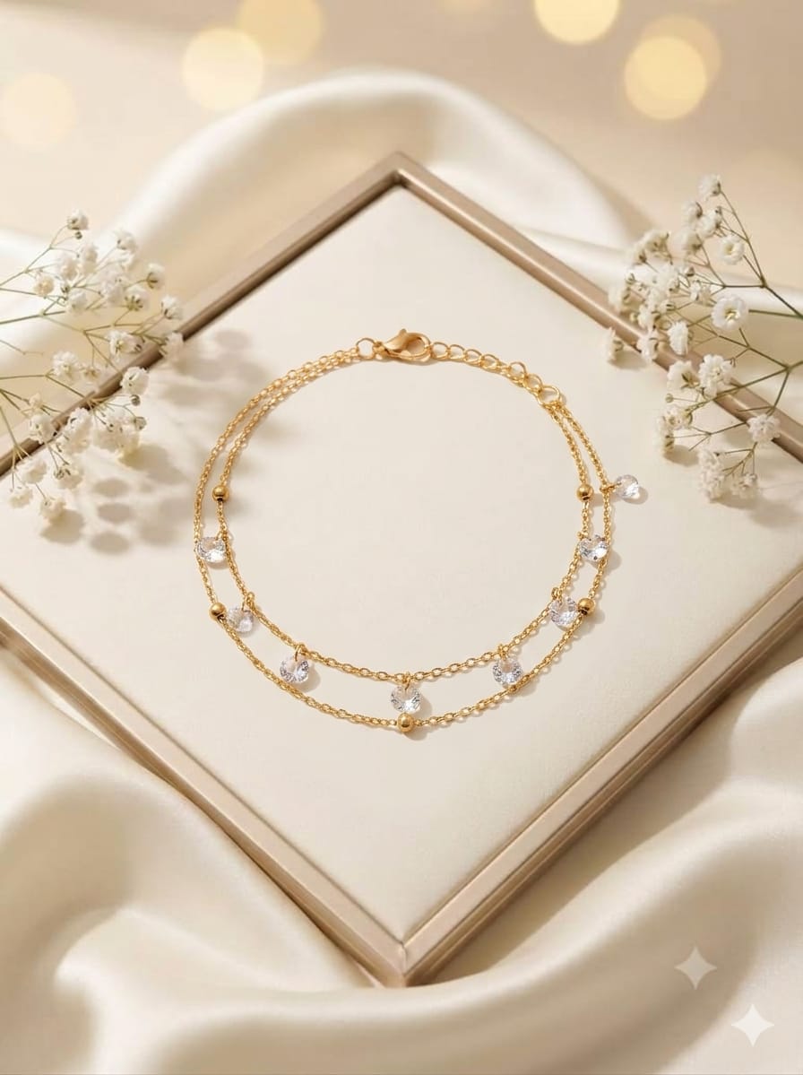 white moti stone bracelet