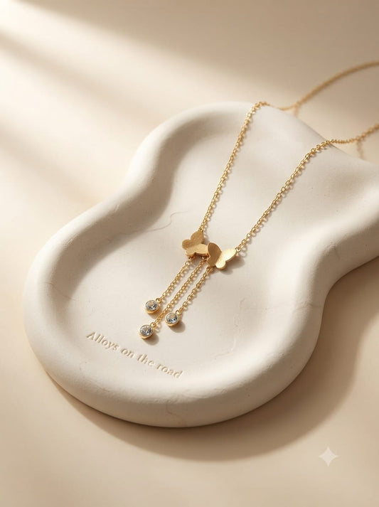 cute butterfly pendant chain