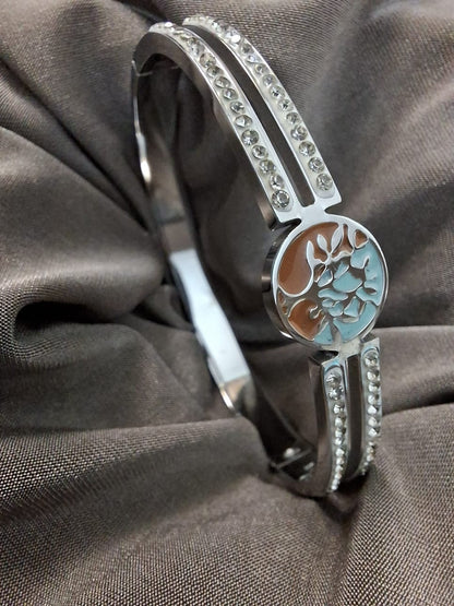 Enamelled flora bangle