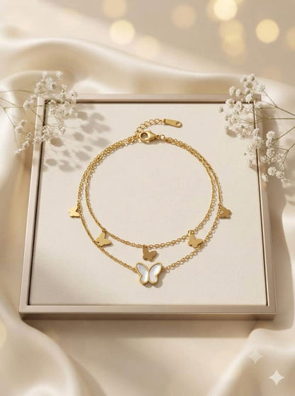 Butterfly chain bracelet