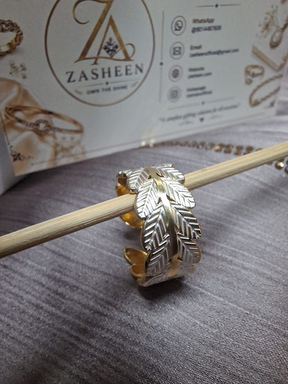 Turkish white tone Leaf ring(RFTL1)