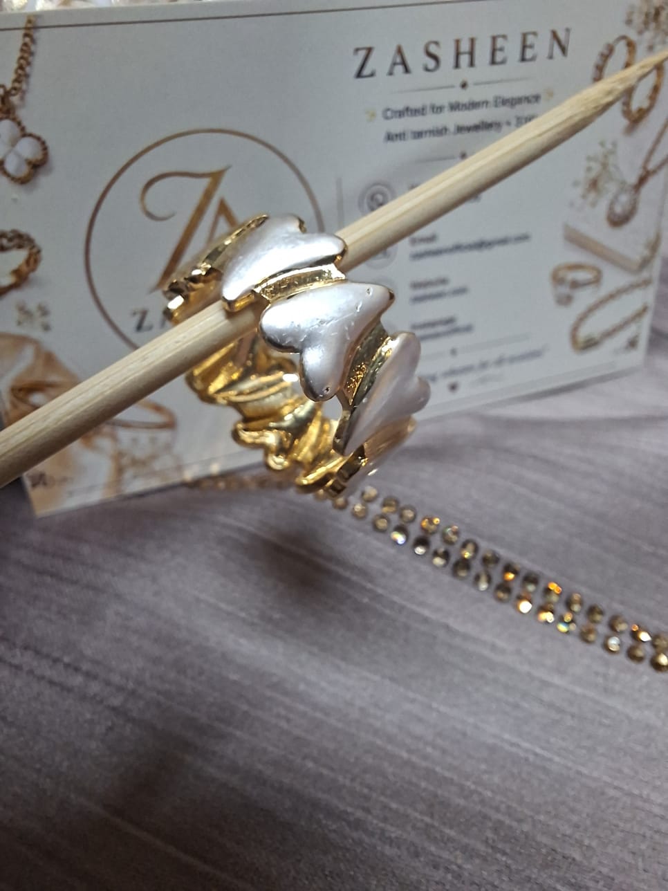 Turkish white tone Heart ring(RFTH1)