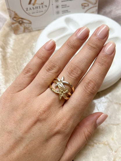 Turkish white tone STAR ring(RFTS2)