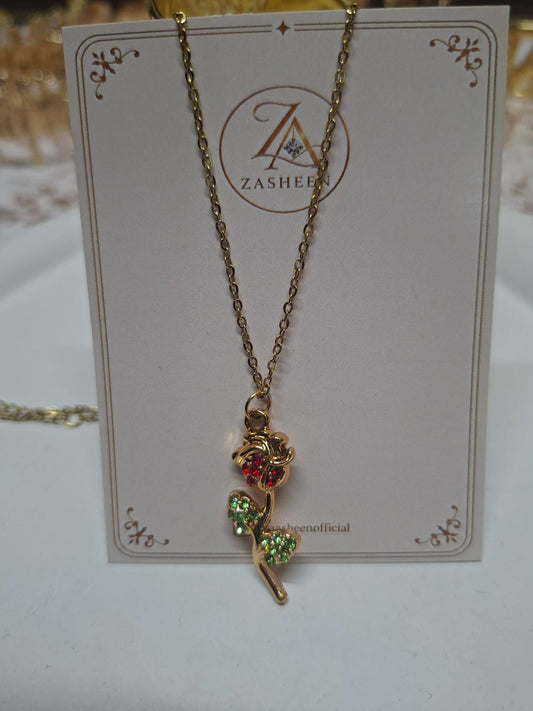 Rose pendant chain