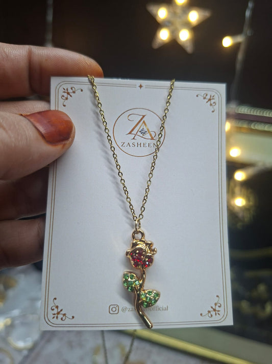 Rose pendant chain