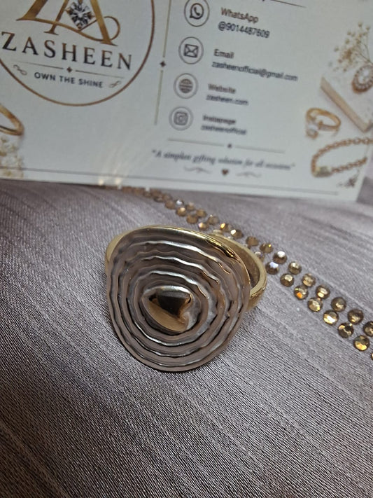 Turkish white and gold tone ring(RFTRH)
