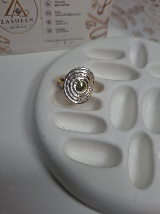 Turkish white and gold tone ring(RFTRH)