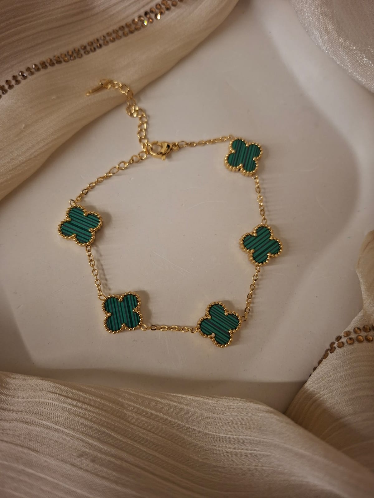 Clover bracelet Green
