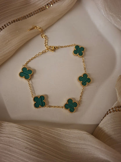 Clover bracelet Green