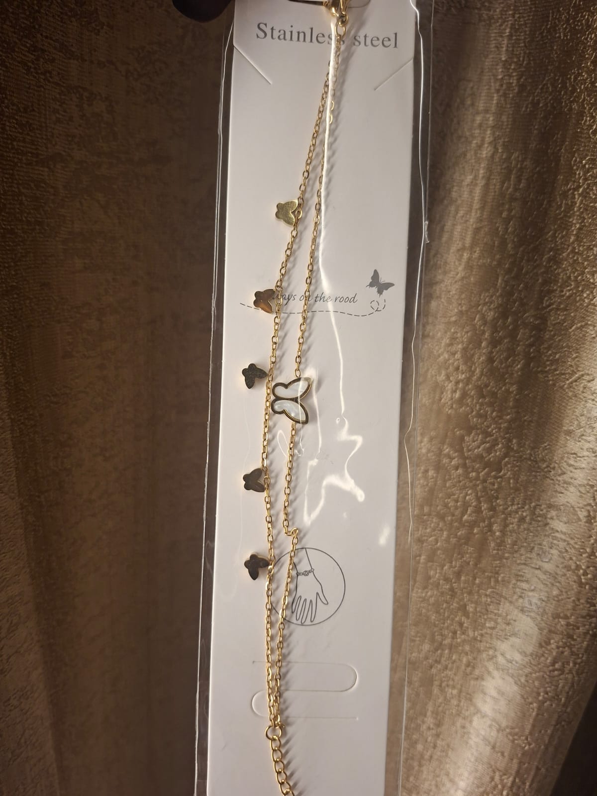 Butterfly chain bracelet