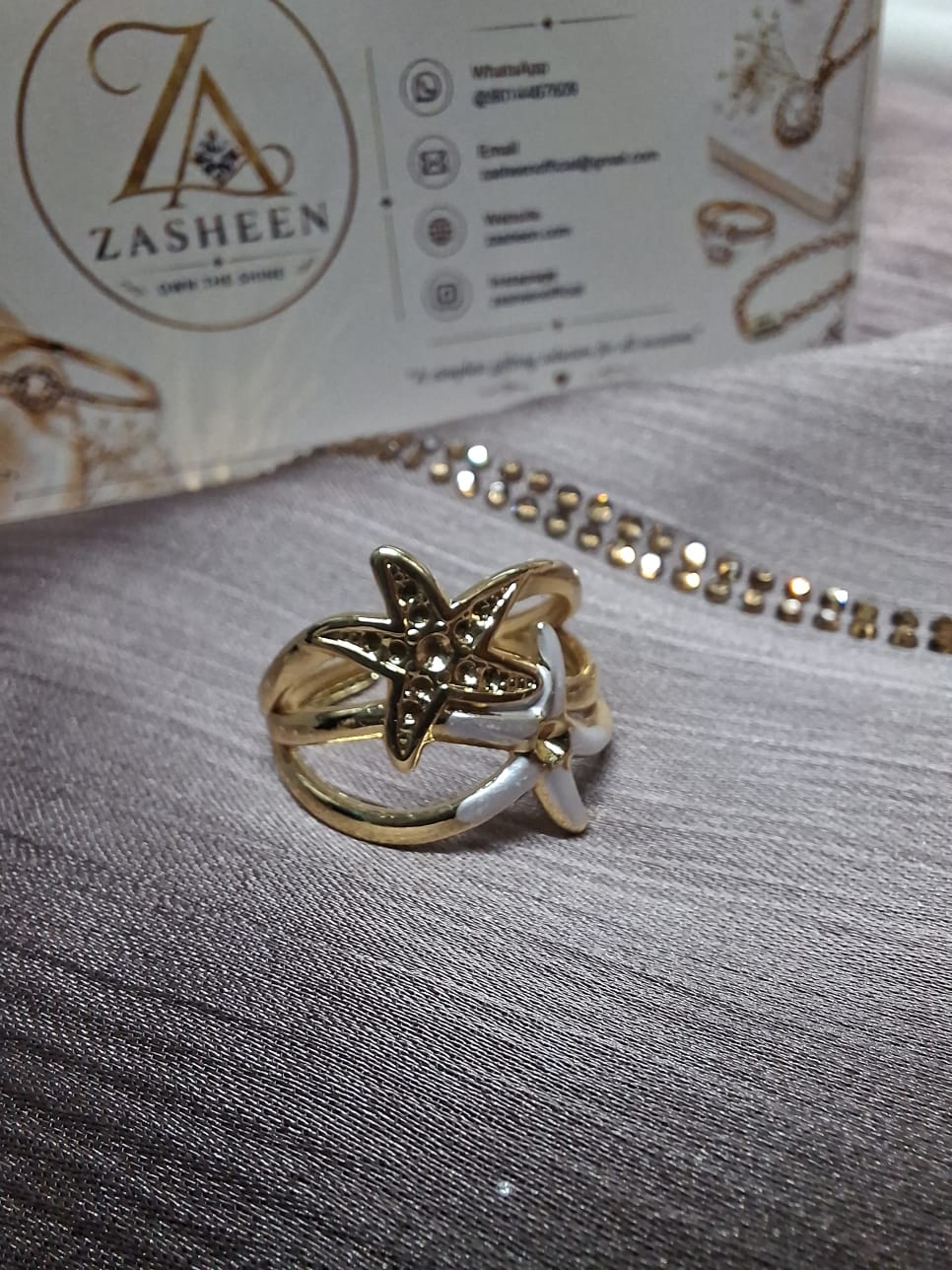 Turkish white tone STAR ring(RFTS2)